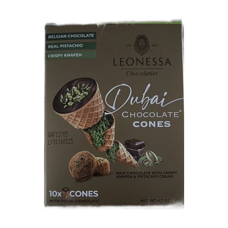 Dubai chocolate cones
