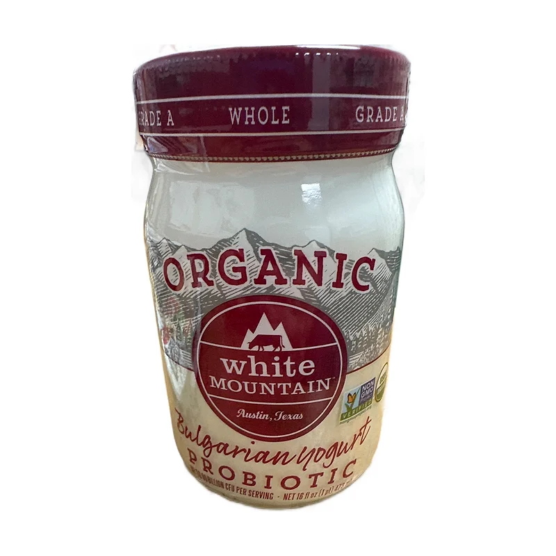 "White mountain" yogurt
