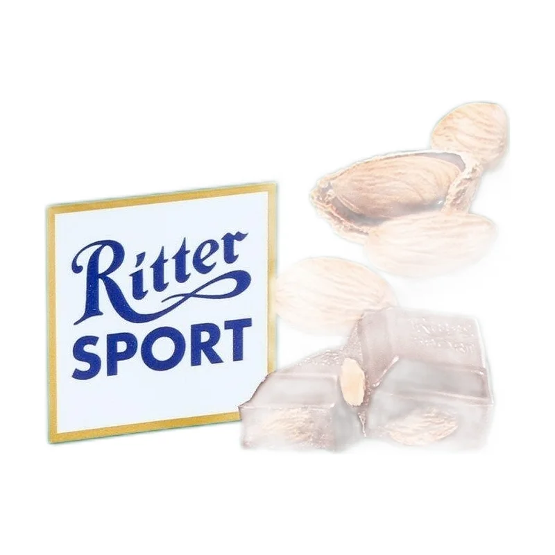 "Ritter sport" milk choco w/whole almonds
