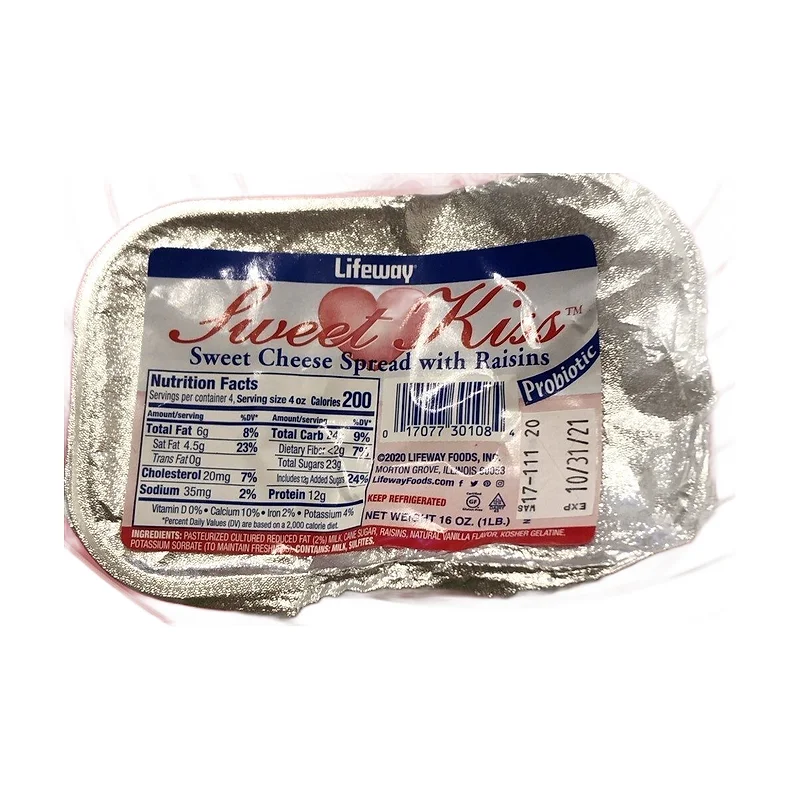 "Lifeway" sweet cheese w/raisins