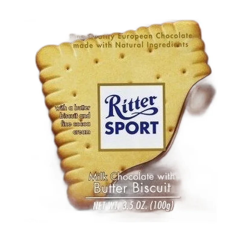 "Ritter sport" milk chocolate w/biscuit