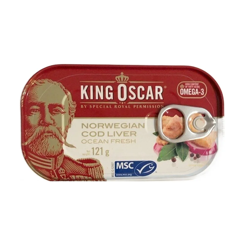 "King Oscar" norwegian cod liver 121g