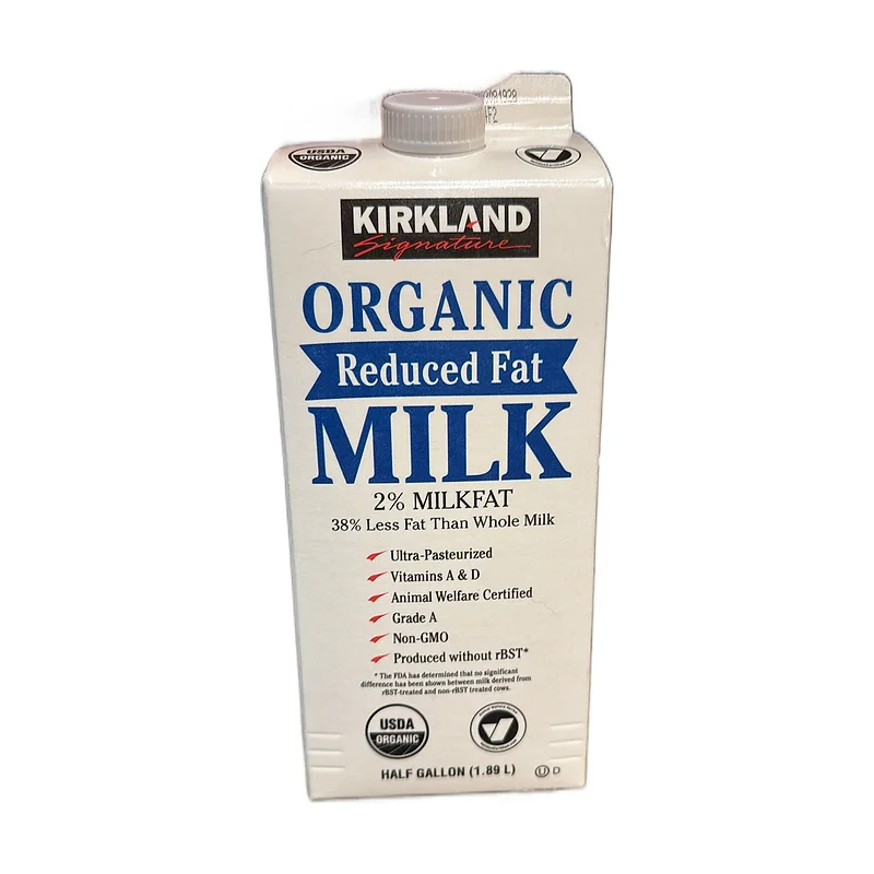 Organic reduced fat 2% milk