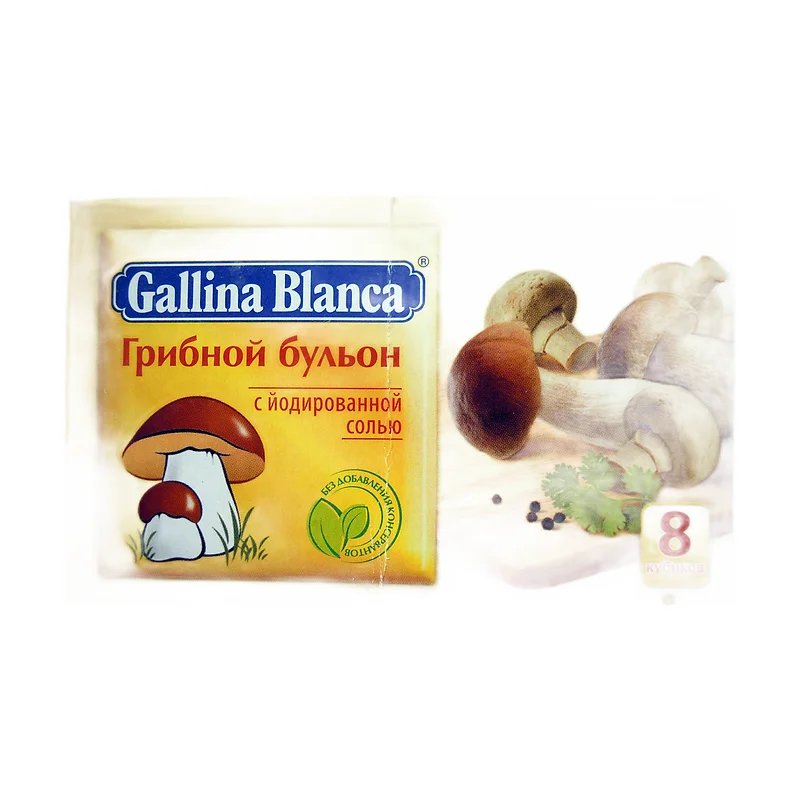 Mushrooms cubes for soup.