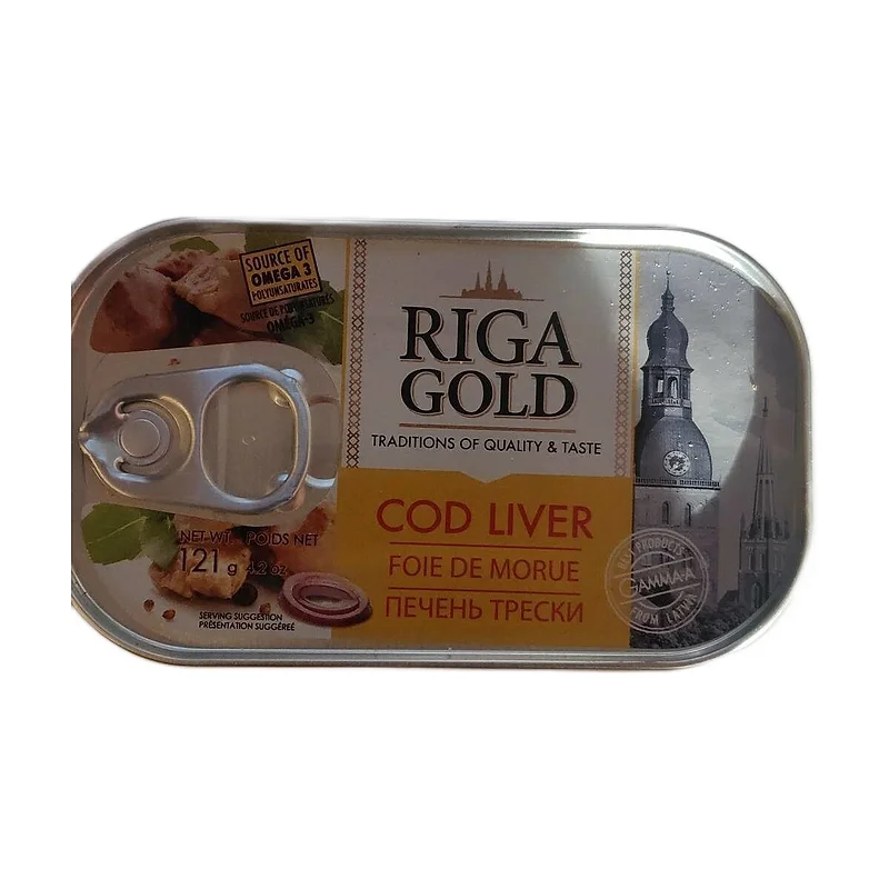 "Riga gold" cod liver 121g