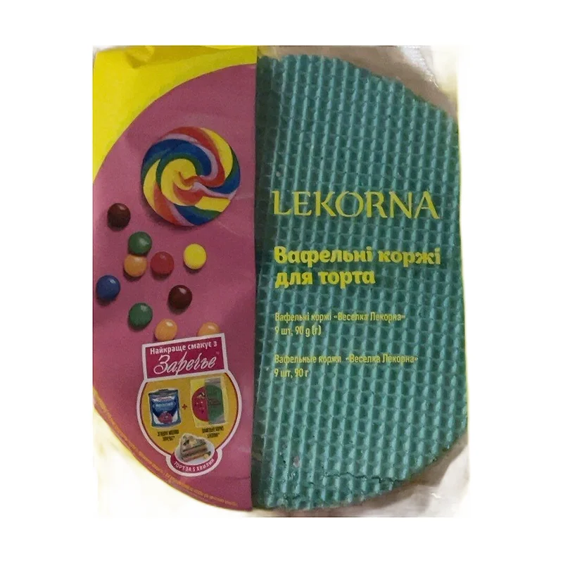 Rainbow wafer sheets for cake