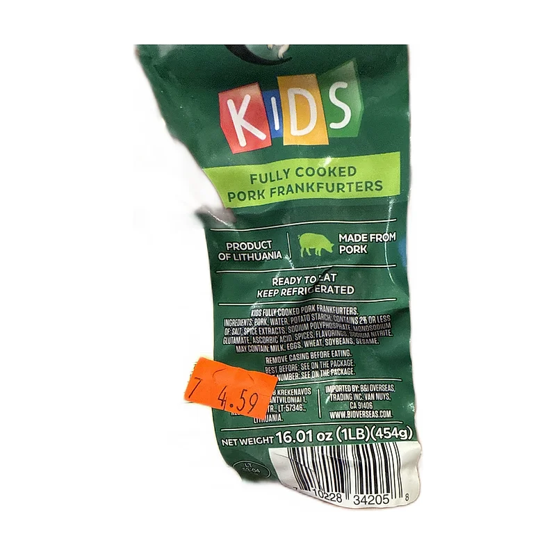 "Krekenavos" kids sausages
