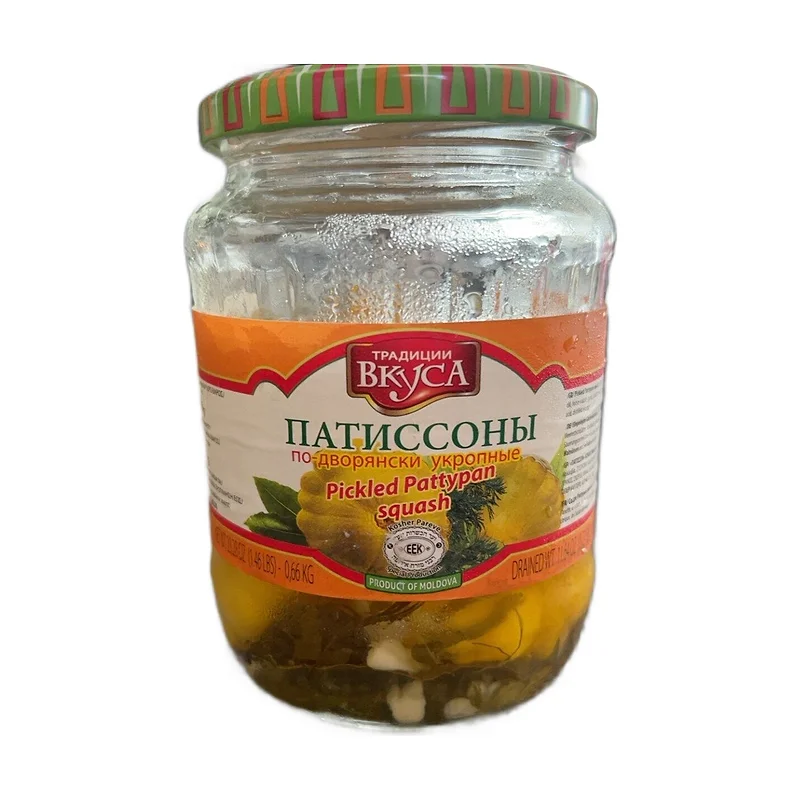 Tradicii Vkusa Kosher Pattypans  Dvorjanskie W/ Dill 720ml