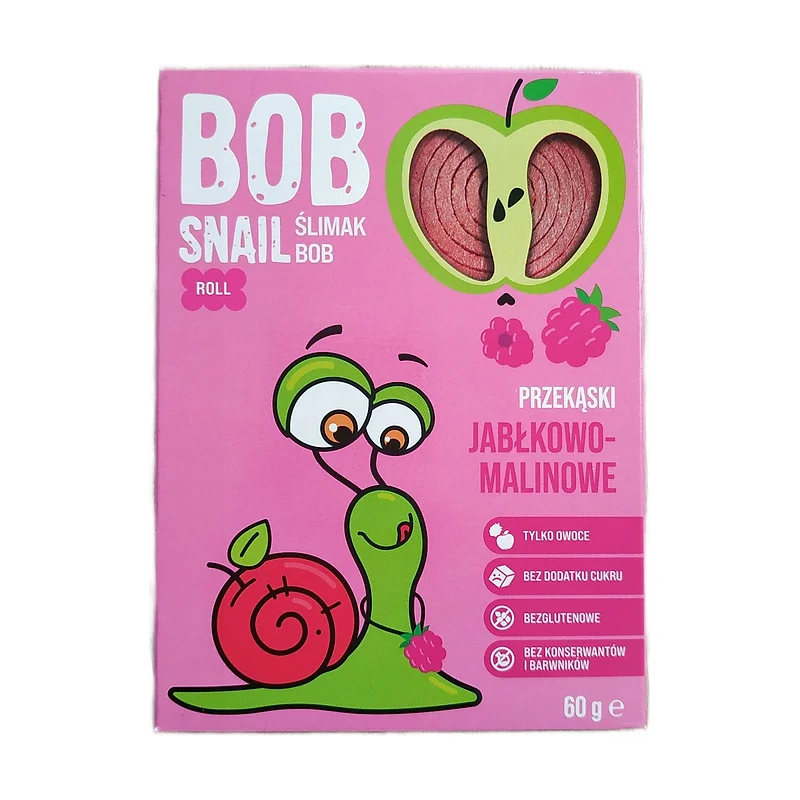 "Bob Snail" apple-rasp fruit roll 60g