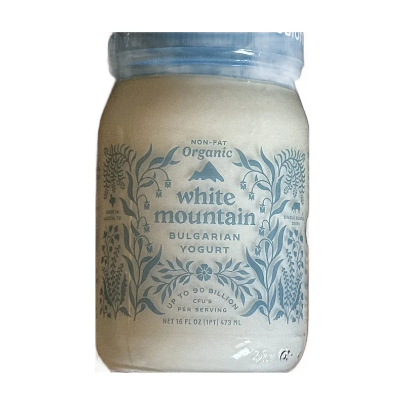 "White mountain" organic yogurt