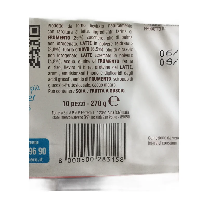 "Kinder" brioss latte