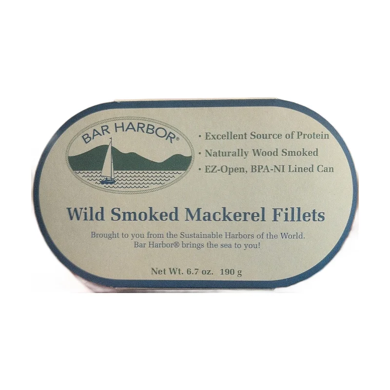 "Bar harbor" wild smoked mackerel 190g