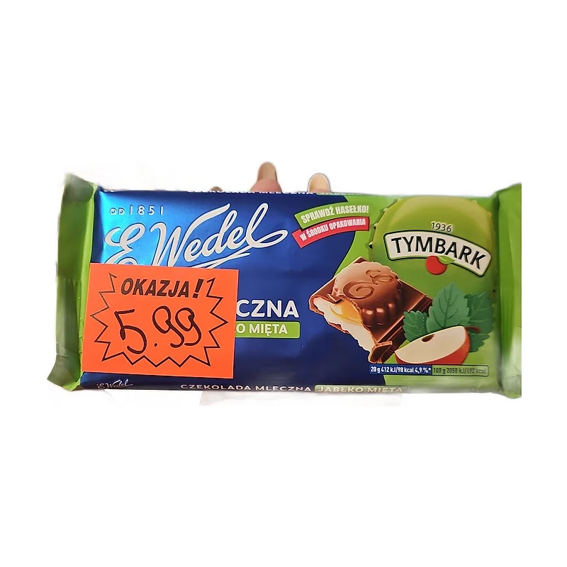 "Tymbark" chocolate w/ mint-apple