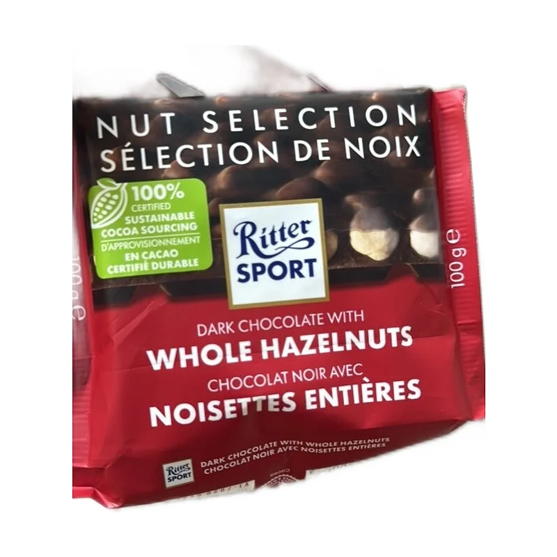 "Ritter sport" whole hazelnuts