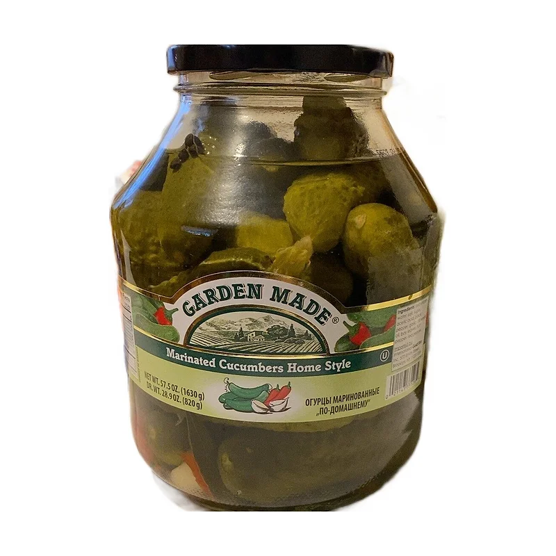 "Garden made" marinated cucumbers