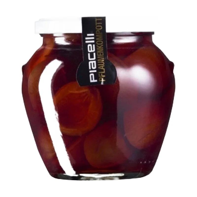 Plums in light syrup